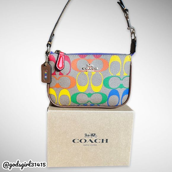 SOLD-AUTHENTICATED NWTCoach 3-pc Rainbow Signature Set Rowan, Nolita, Charm $626 - Picture 6 of 16